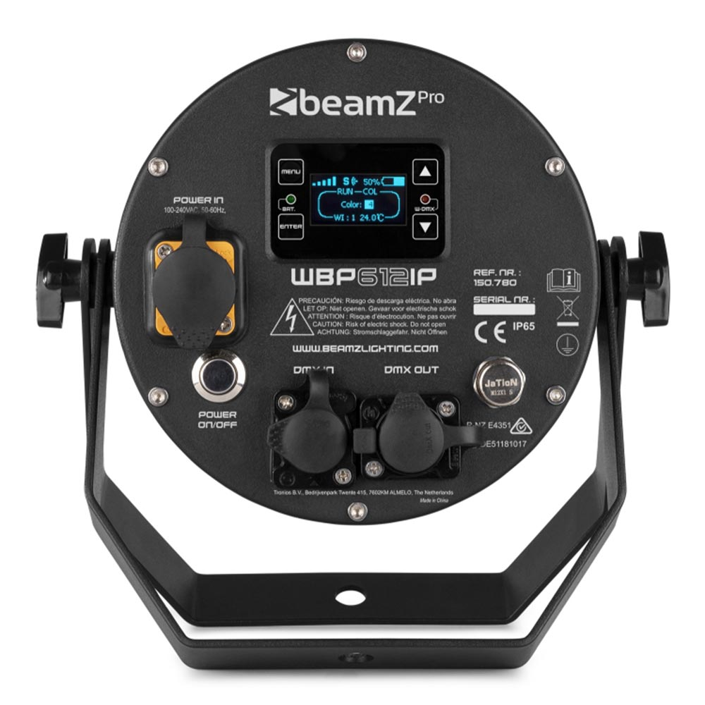 Beamz PRO WBP612IP Wireless DMX Battery Par IP65