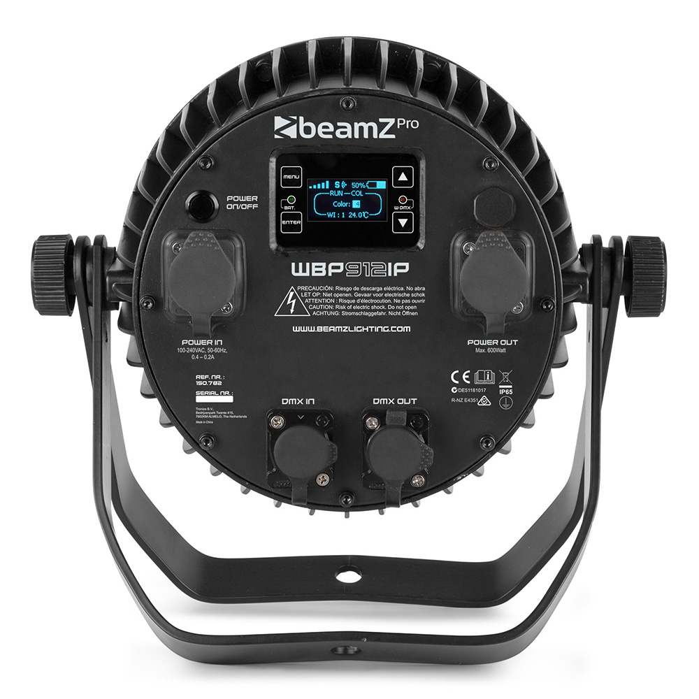 Beamz PRO WBP912IP Wireless DMX Battery Par IP65