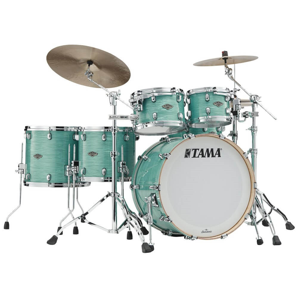 Tama Starclassic Walnut/Birch 22 5-Pce Drum Kit Shell Pack - 22/10/12/14/16 - Surf Green Silk