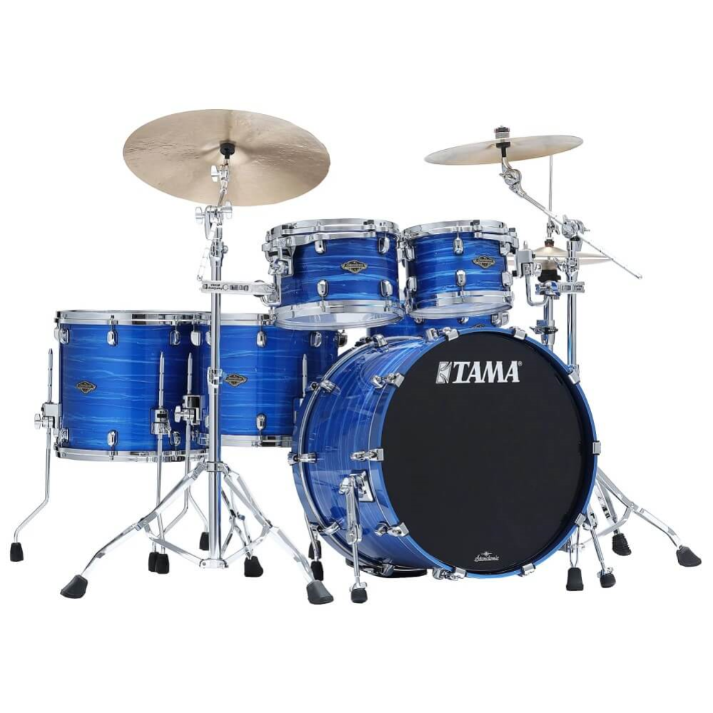 Tama Starclassic Walnut/Birch 22 5-Pce Drum Kit Shell Pack - 22/10/12/14/16 - Lacquer Ocean Blue Ripple