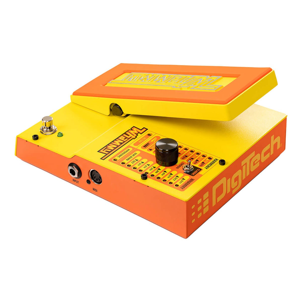 Digitech MonoNeon Signature Whammy effects pedal with footswitch and control knobs for pitch modulation and vibrato.