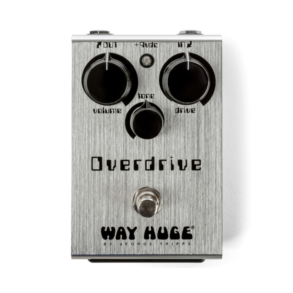 Way Huge WHE205OD overdrive guitar effects pedal with control knobs and input/output jacks on a white background