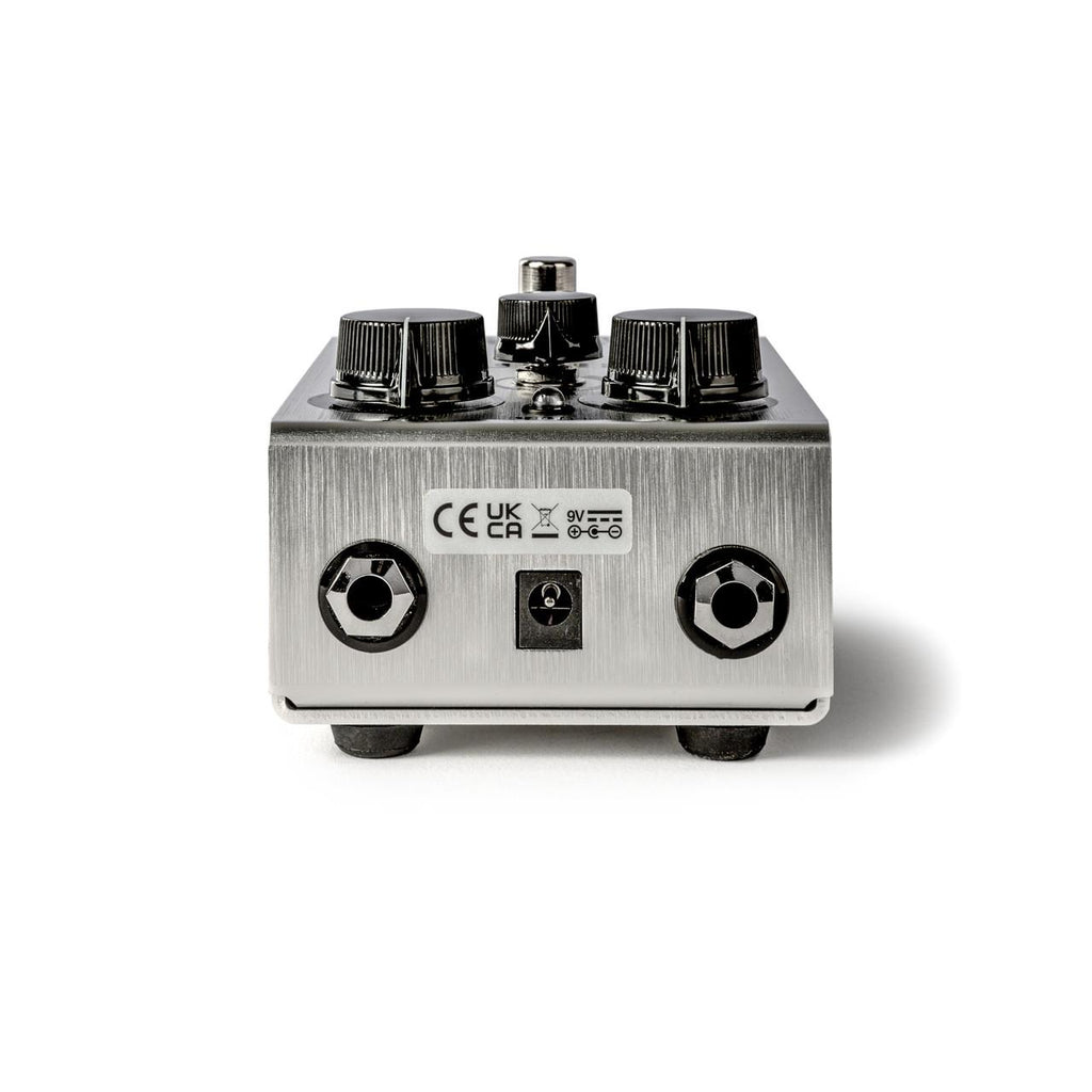 Way Huge WHE205OD Overdrive guitar effects pedal with control knobs and input/output jacks on a pedalboard.