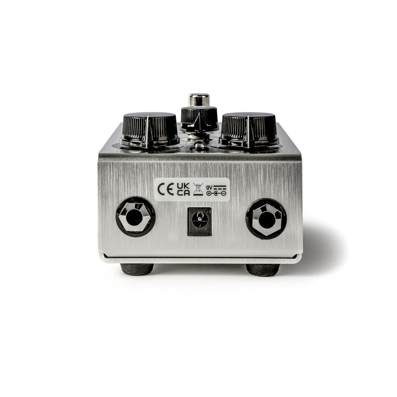 Way Huge WHE205OD Overdrive guitar effects pedal with control knobs and input/output jacks on a pedalboard.