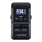 BOSS WL-60 Wireless Guitar System featuring a compact transmitter and receiver for seamless audio transmission.