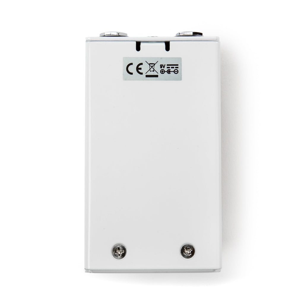 Way Huge WM25 STO overdrive effects pedal shown from the back, featuring input and output jacks and control knobs.