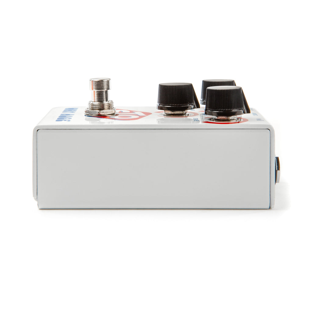 Way Huge WM25 STO overdrive effects pedal showing the right side with control knobs and input/output jacks.
