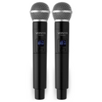 Vonyx WM82 Dual Wireless Handheld Microphone System - 571.3 - 578.75MHz