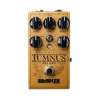 Wampler Tumnus Deluxe overdrive guitar effects pedal with active EQ, featuring a compact design and control knobs visible on the pedal