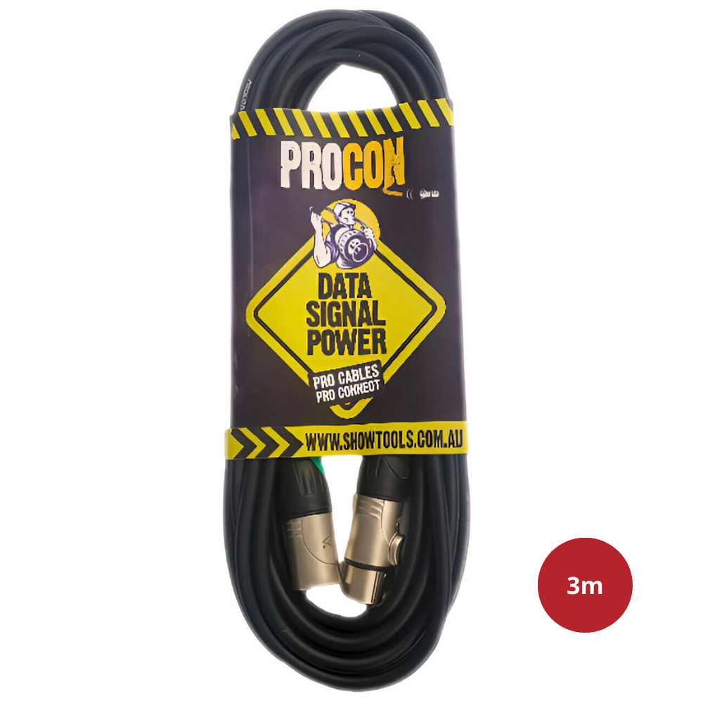 ProCon IP67 3 Pin DMX Cable - Touring Grade :3M