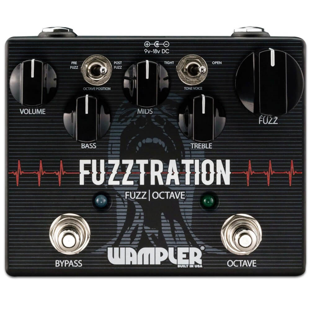 Wampler Fuzztration Octave Fuzz Guitar Effect Pedal with EQ and Voicing Switch