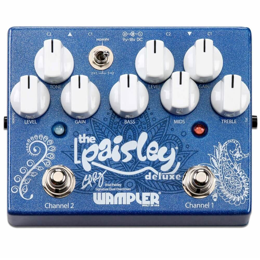 Wampler Paisley Deluxe Brad Paisley Signature Dual Overdrive Guitar Effect Pedal