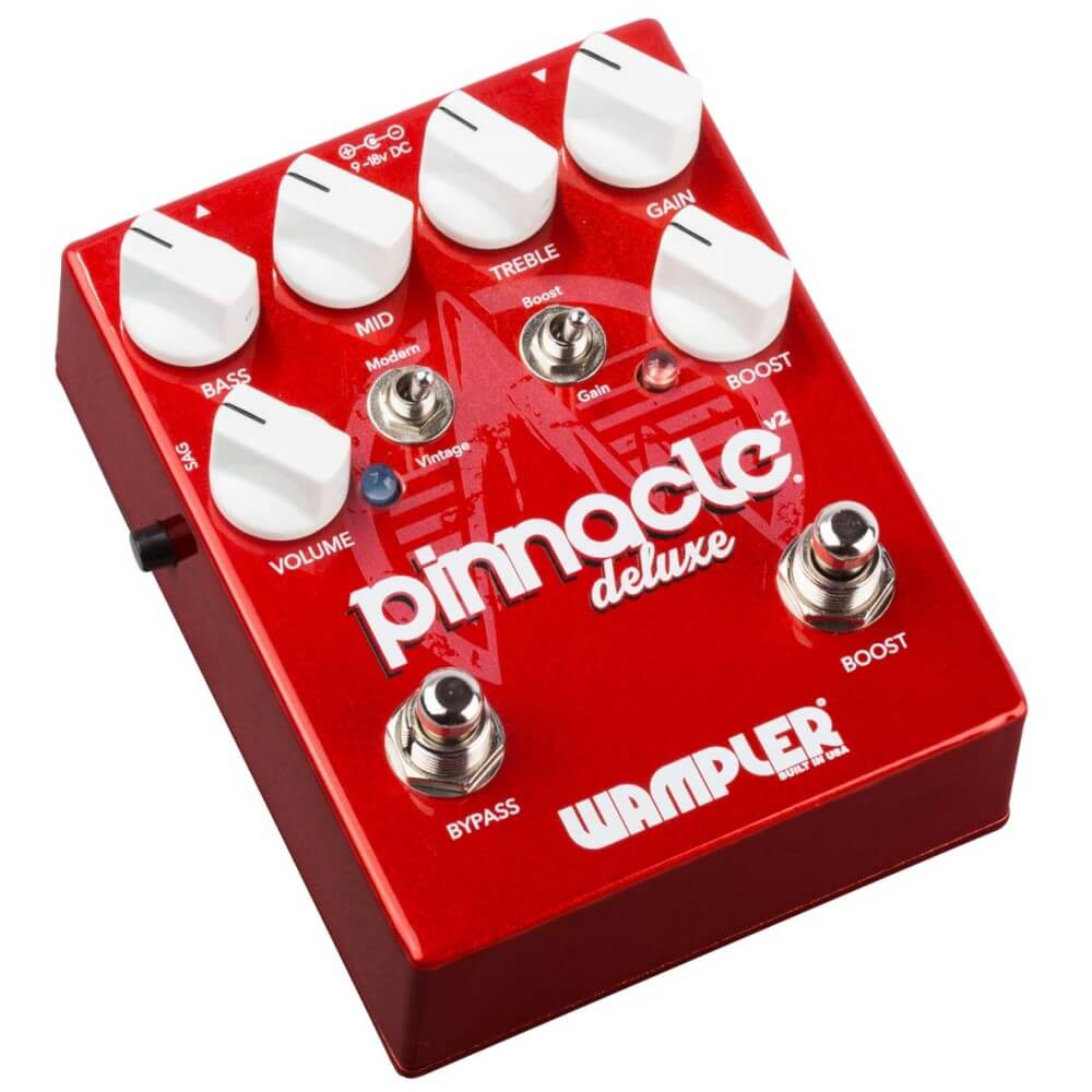 Wampler Pinnacle Deluxe V2 Distortion Guitar Effect Pedal with Boost
