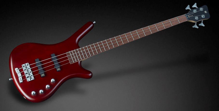 Warwick Corvette Basic 4-String Bass Guitar in Burgundy Red Transparent Satin