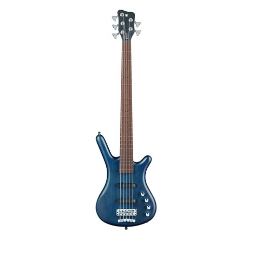 Warwick Rockbass Corvette Basic 5- String Bass Guitar in Ocean Blue Transparent Satin
