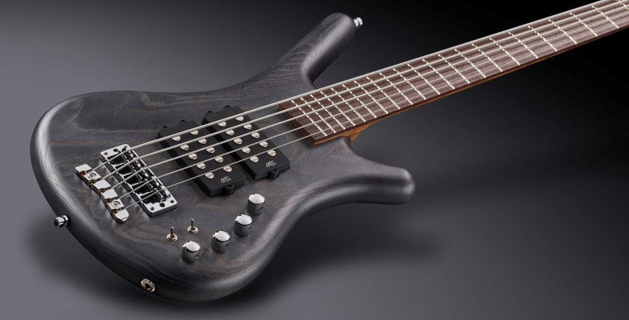 Warwick Teambuilt Pro Series Corvette 5-String Bass Guitar in Nirvana Black Transparent Satin