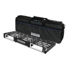 RockBoard TRES 3.3 pedal board with flight case, compact effects pedalboard with sturdy carrying case for guitar effects pedals.
