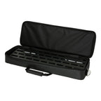 RockBoard TRES 3.3 effects pedalboard with flight case, featuring multiple pedal slots and durable carrying case for guitar effects.
