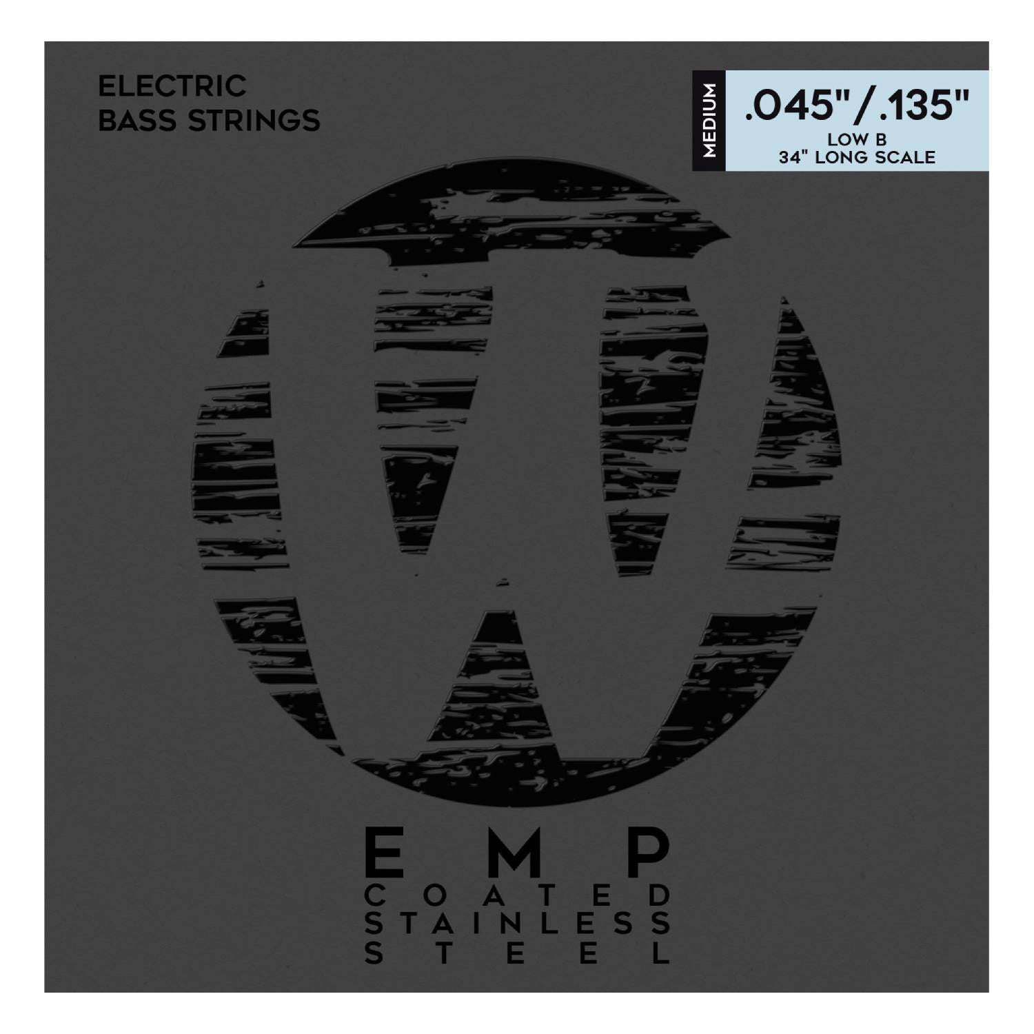 Warwick EMP Coated Bass Guitar String Set Stainless Steel - 5-String - Low B - Medium - 045 - 135