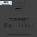 Warwick EMP Coated Bass Guitar String Set Stainless Steel - 5-String - Low B - Medium - 045 - 135