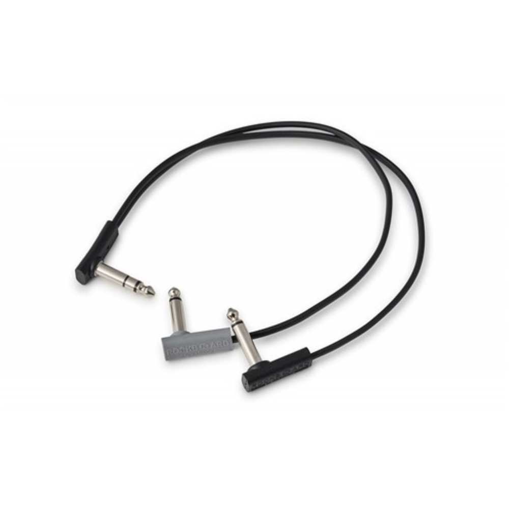 Rockboard Flat Y-Splitter Cable 30CM Black