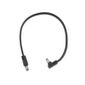 Rockboard Power Supply Cable Black - Right angle to straight 30cm