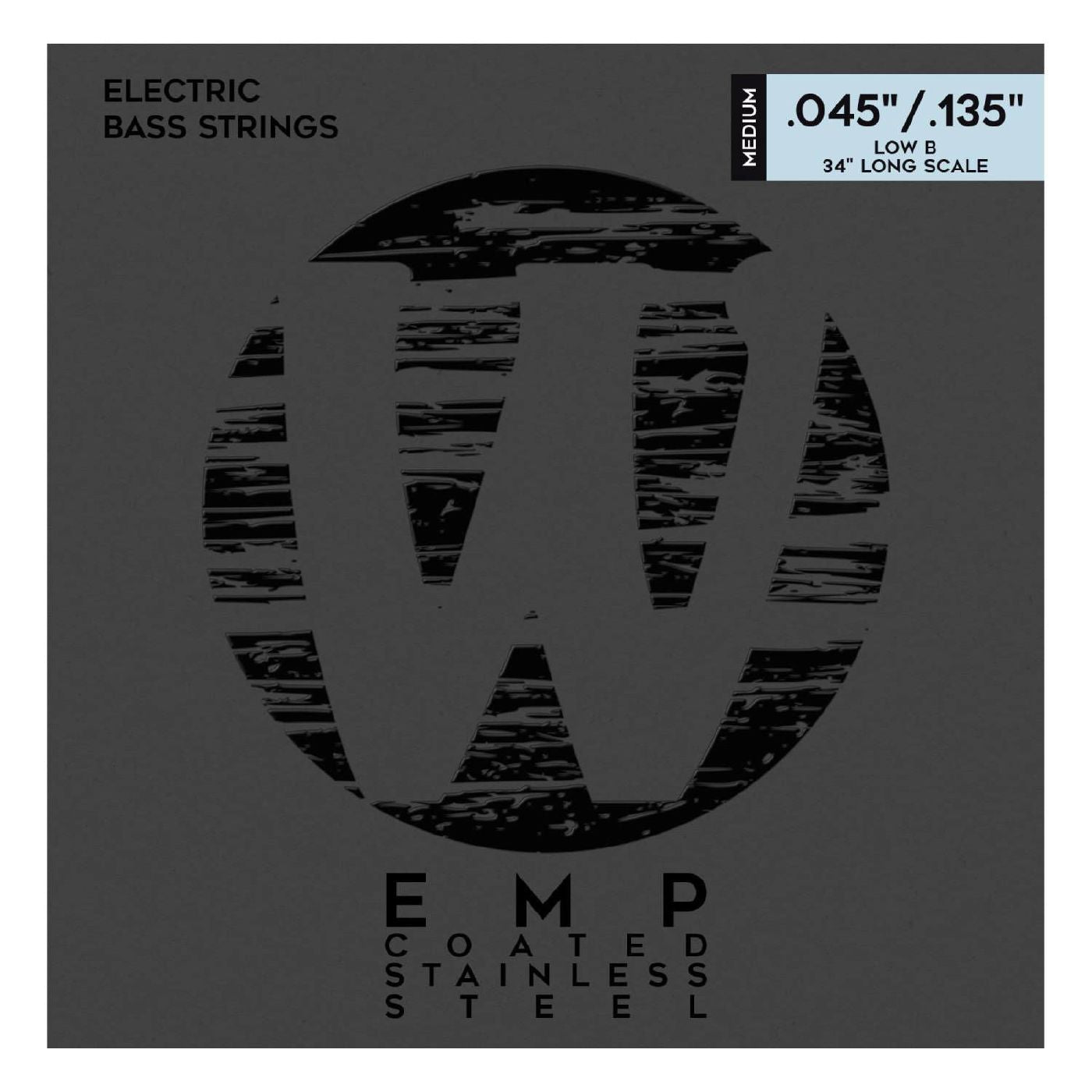 Warwick EMP Coated Bass Guitar String Set Stainless Steel - 5-String - Low B - Medium - 045 - 135