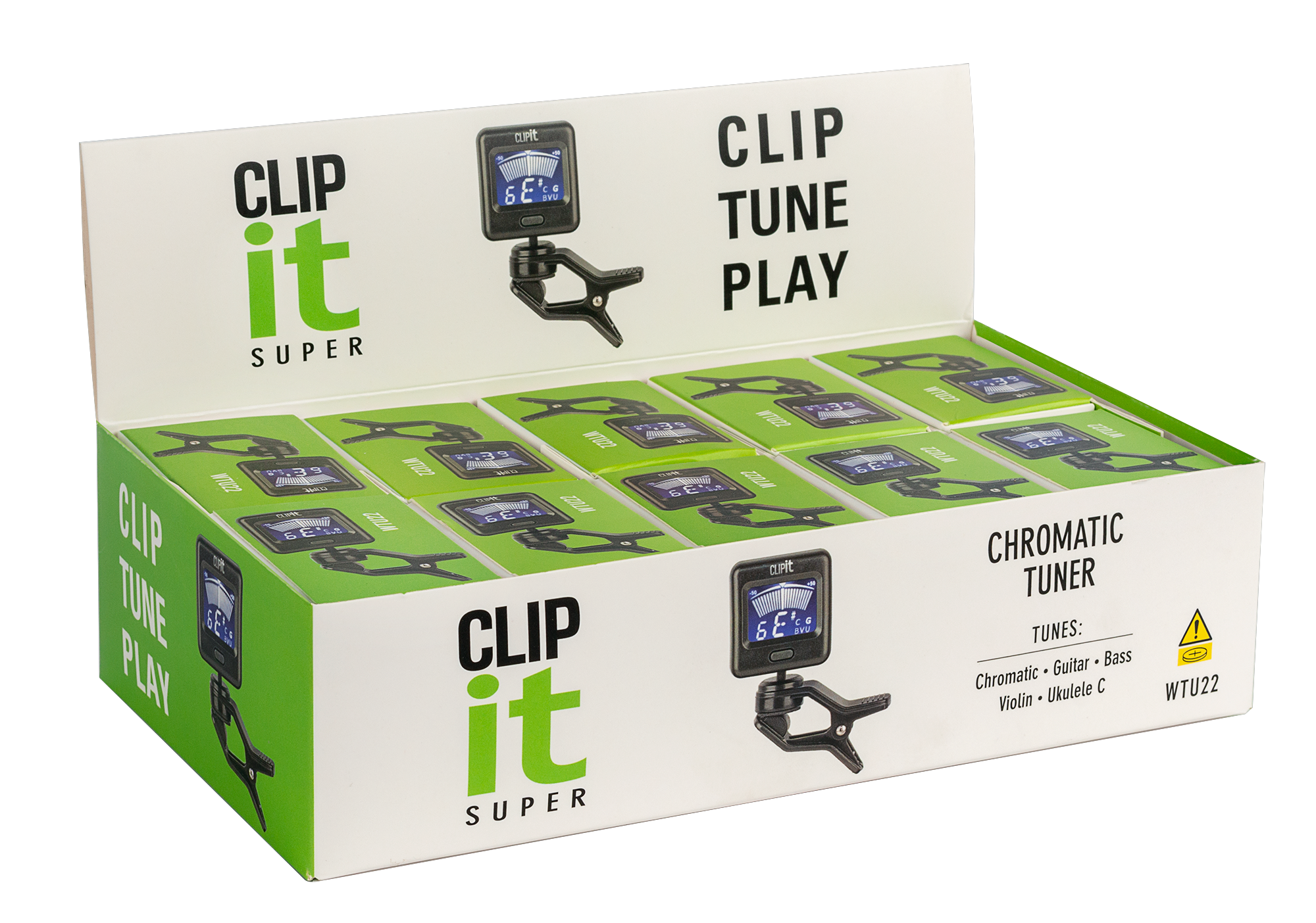 Clip-it Super All-Instrument Tuner with 2-Colour LCD Display