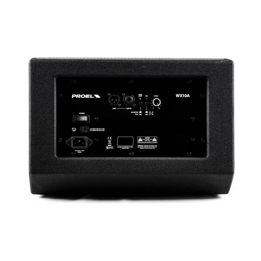 Proel WX10A active 2-way coaxial 10-inch powered monitor speaker with built-in amplification and rugged design.
