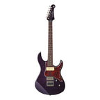 Yamaha PAC611H Pacifica Electric Guitar with Tinted Maple Neck in Translucent Purple Flamed Maple