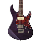 Yamaha PAC611H Pacifica Electric Guitar with Tinted Maple Neck in Translucent Purple Flamed Maple