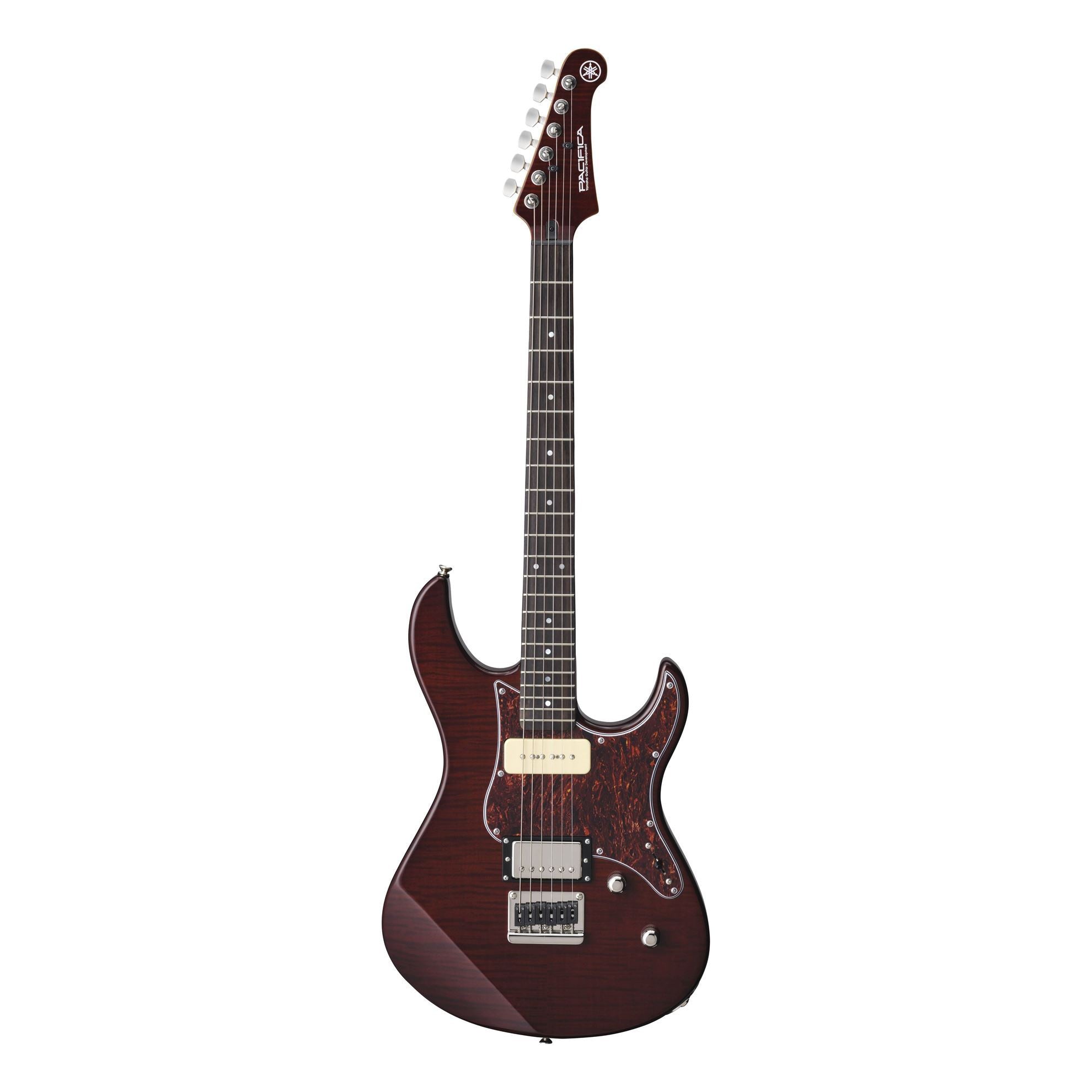 Yamaha PAC611H Pacifica Electric Guitar with Tinted Maple Neck in Root Beer Flamed Maple
