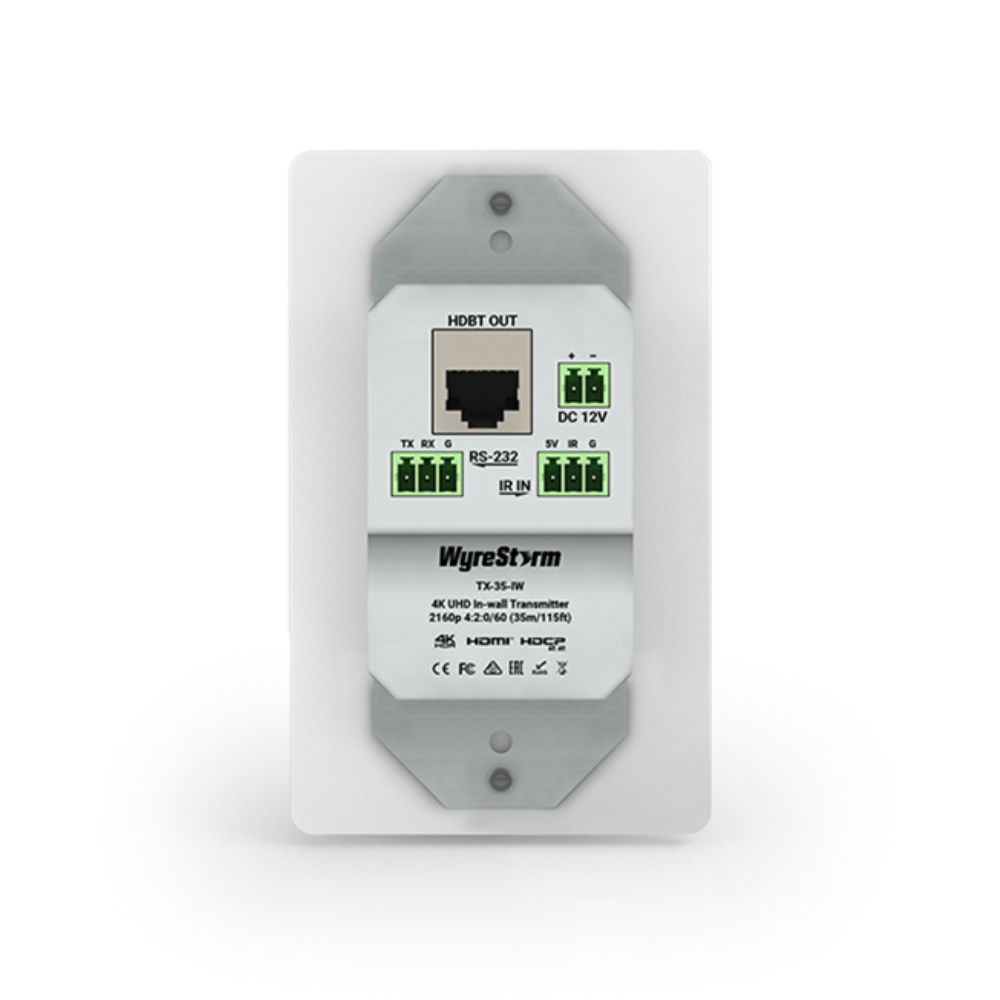 Wyrestorm TX35IW HDMI Wallplate - HDBT In Wall Transmitter - PoH