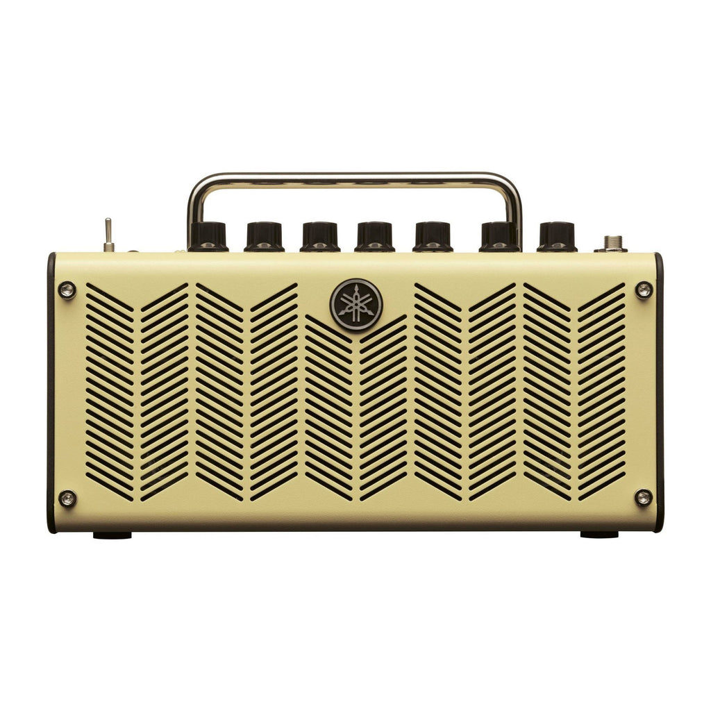 Yamaha THR5 micro desktop guitar amplifier with 10W power, compact design, and control knobs on front panel.