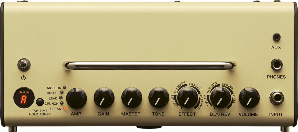 Yamaha THR5 micro desktop guitar amplifier with control panel and guitar input, compact 10-watt guitar amplifier for practice or recording