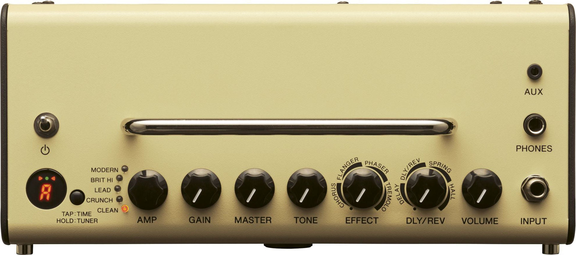 Yamaha THR5 micro desktop guitar amplifier with control panel and guitar input, compact 10-watt guitar amplifier for practice or recording