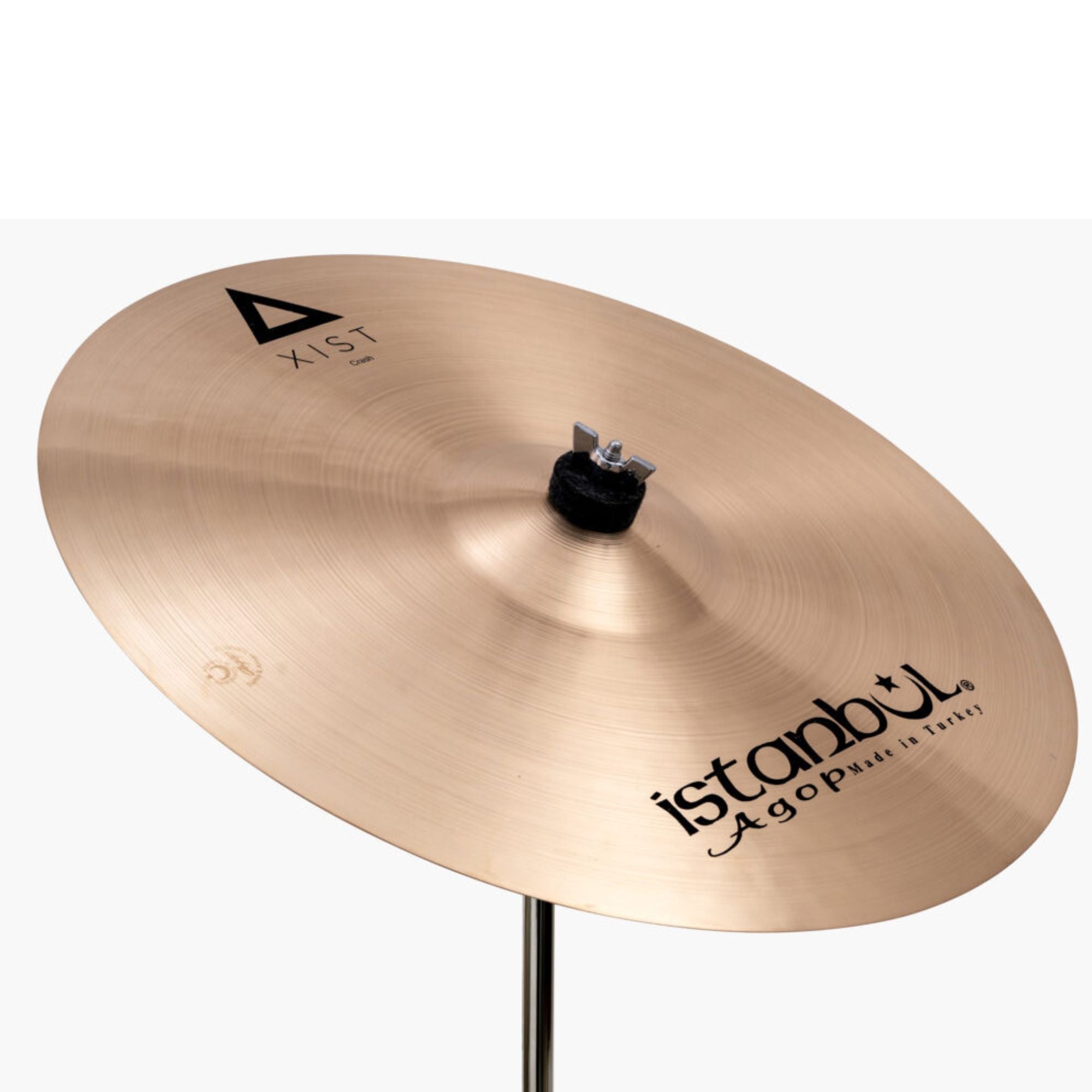 Istanbul 18-inch Istanbul Agop Xist Crash cymbal, single cymbal with a bright, shimmering finish and detailed hammering visible.