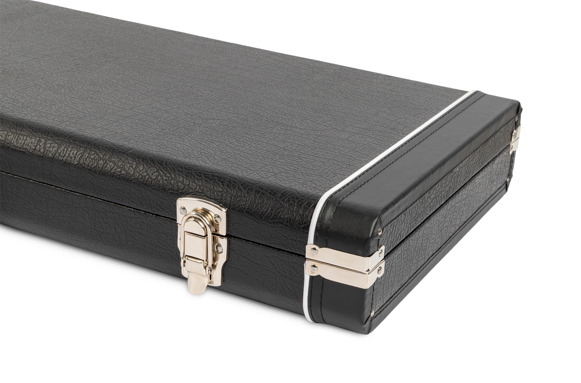 Xtreme Jaguar/Jazzmaster vintage rectangular guitar case open showing plush interior and sturdy exterior for guitar protection.