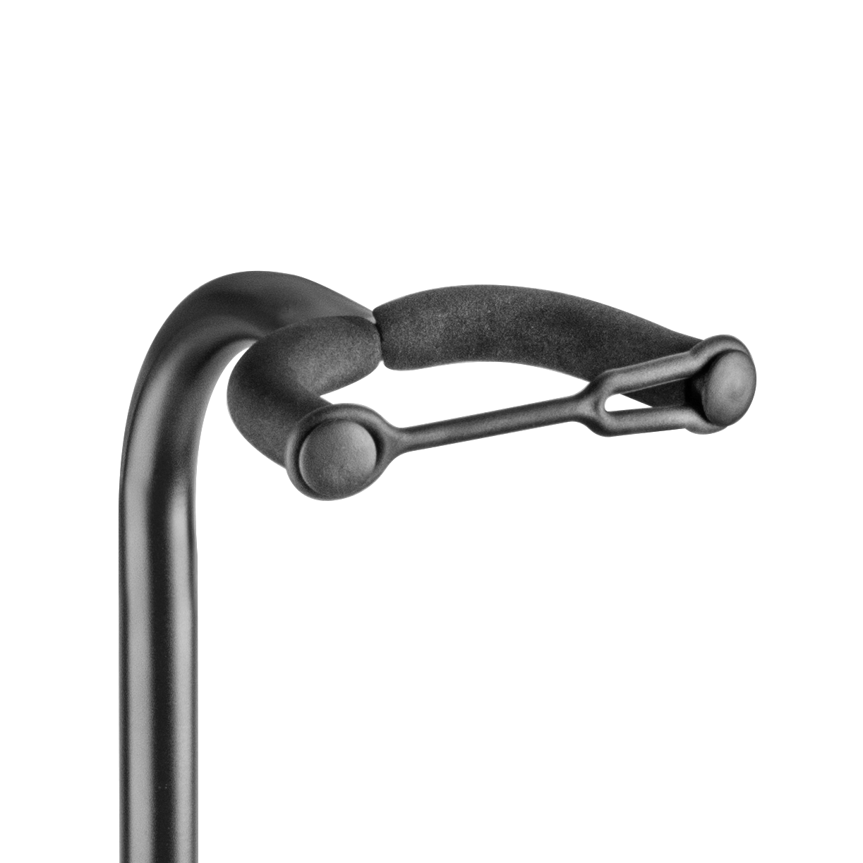 XTR XTR Tubular Style Guitar Stand holding an electric guitar, showcasing sturdy metal construction and protective padding.