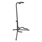 XTR XTR Tubular Style Guitar Stand holding an electric guitar, showcasing durable metal construction and padded support.