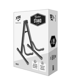 XTR XGS17 A-frame guitar stand holding an acoustic or electric guitar, made of sturdy material for secure support.