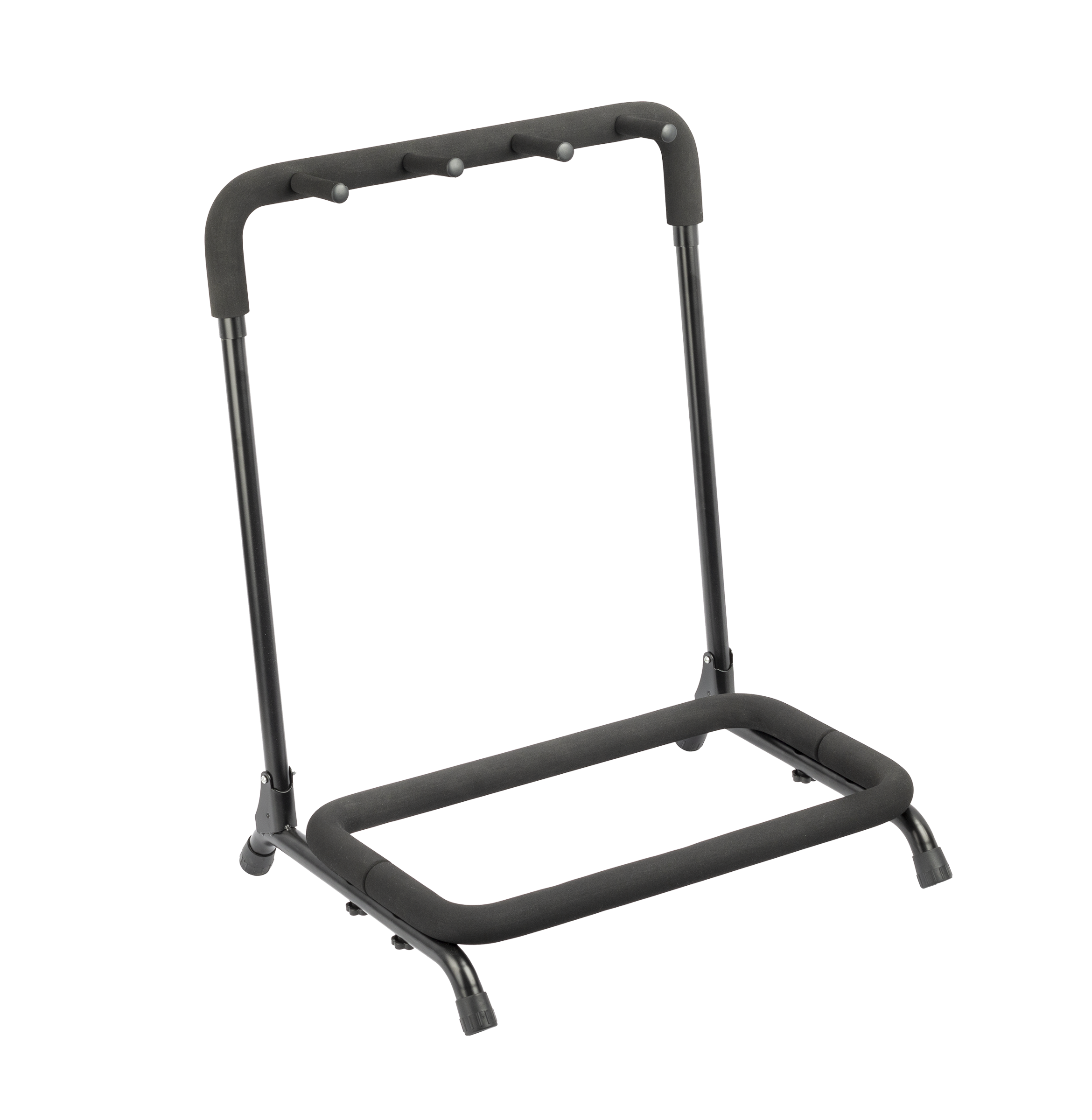 XTR Xtr Multi 3 guitar stand holding three electric guitars in a guitar accessories display.