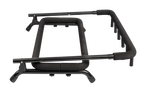 Folded XTR Xtr Multi 5 Guitar Stand, compact guitar accessory for safe storage of multiple guitars, black metal design.
