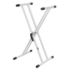 Xtreme KS168 Professional Heavy Duty Double-Braced Keyboard Stand - White