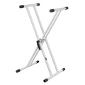 Xtreme KS168 Professional Double Brace Keyboard Stand in White
