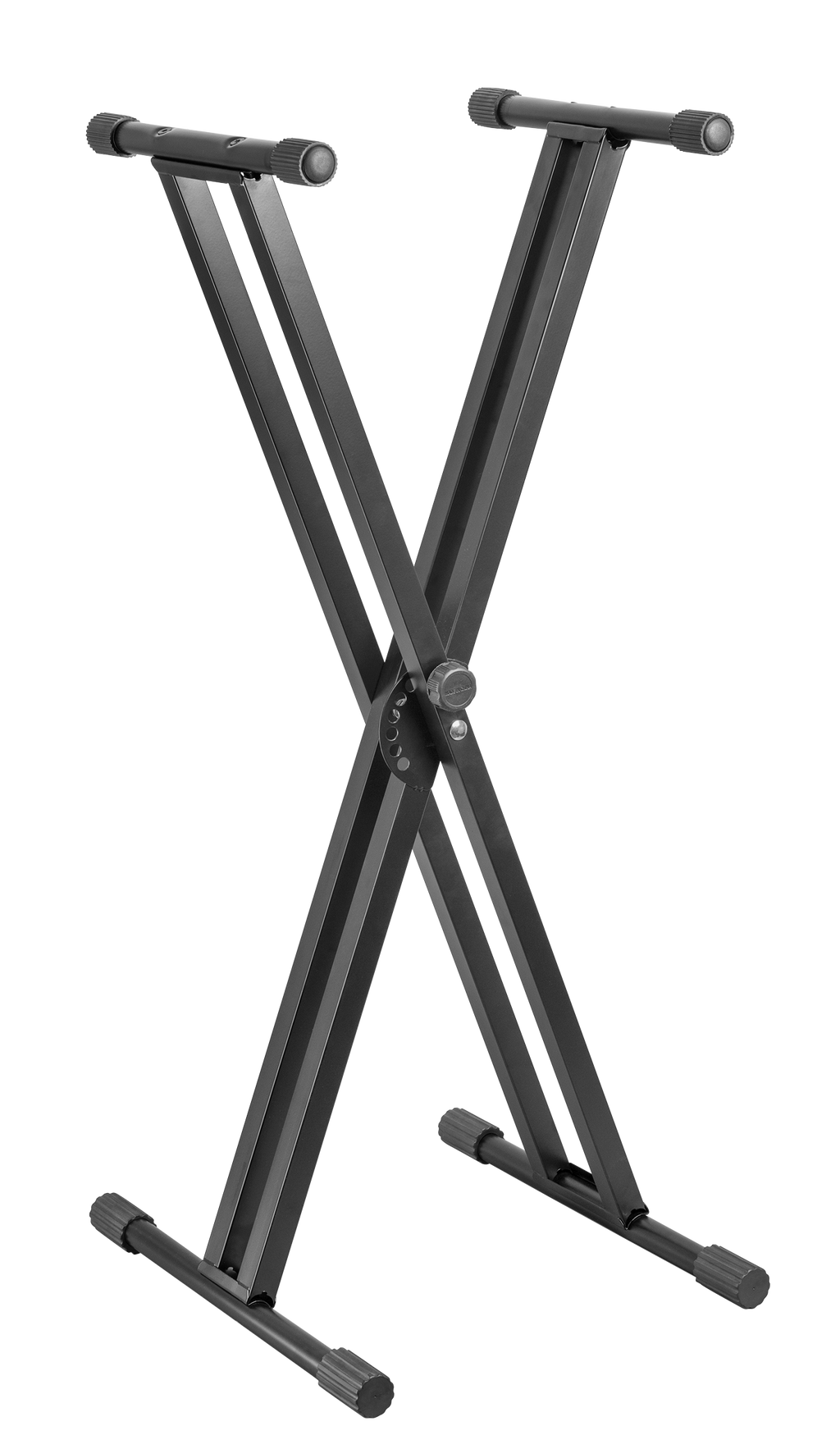 XTR X square tube 'X' style keyboard stand for guitar accessories, showing the sturdy metal frame and adjustable support arms.