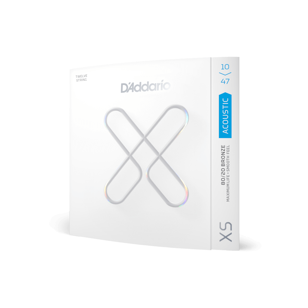 D'Addario XSABR1047-12 10-47 Light 80/20 12-String Acoustic Guitar Strings