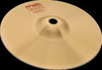 Paiste 06-inch 2002 Accent cymbal, close-up of shiny brass surface and edge, showcasing its compact size and high-quality finish.