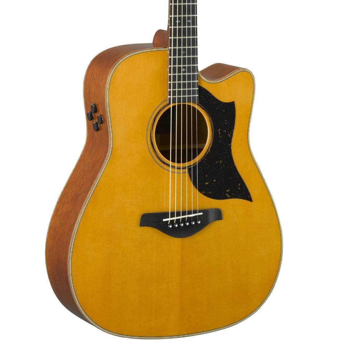Yamaha A5M Dreadnought Acoustic Guitar with Mahogany Back & Sides & Pickup in Vintage Natural