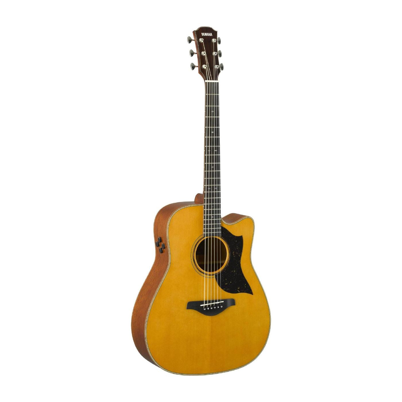 Yamaha A5M Dreadnought Acoustic Guitar with Mahogany Back & Sides & Pickup in Vintage Natural